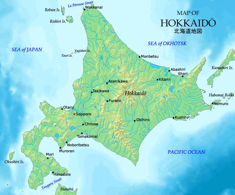 Map of Hokkaido