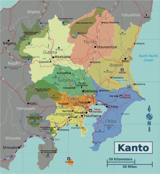 Map of Kanto